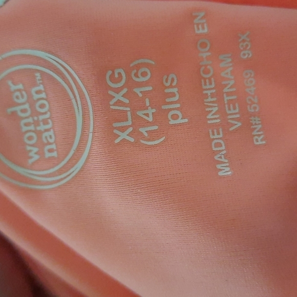 Wonder Nation extra large 14 16 long sleeve floral swim rashguard - Picture 4 of 8